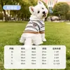 Ropa nueva para cachorros, sudadera con capucha estilo universitario para mascotas con correa, versión fina de otoño para Teddy, Bichón y gatos