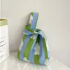 Bolsa de Tricô Bolsa Tote Lua Cheia Sacola de Presente para Banquete Lembrança de Casamento Bolsa de Pulso Tecida Bolsa de Presente de Grande Capacidade