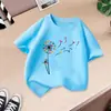 Camisetas de Manga Corta con Cuello Redondo para Niños y Niñas, Estilo Nuevo 2026 Transfronterizo, Tops de Algodón con Estampado de Dibujos Animados de Moda, Tendencia en Ropa Infantil de Media Manga