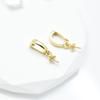 Accesorios para Joyería DIY Hebilla Lisa Chapada en Cobre Liso Oro Real Aguja Móvil Aguja en Forma de D