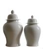 Cerámica de Jingdezhen esmalte monocolor cerámica blanca simple maceta general decoración suave para el hogar china jarrón
