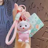 Llavero de Perrito Dibujado Belle Colgante para Mochila Llavero Lindo para Pareja Adorno para Bolsa Pequeño Regalo