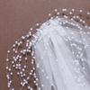 Velo de novia Ci Ti con cadena de cuentas de estrella, velo suave con peineta para fotografía de boda, accesorios para el cabello