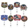 Colgante de Aniversario Americano Regalo Insignia Retráctil Popular Transfronterizo Insignia de Aniversario Etiqueta de Nombre Fácilmente Desmontable 250
