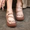 Sandalias Romanas de Estilo Étnico de Verano para Mujer, Zapatos Retro Huecos para Mujer, Modernos, Versátiles y Cómodos, Sandalias Retro para Mamá