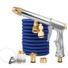 Suministros del Fabricante Pistola de Agua a Alta Presión para Lavado de Autos Doméstica Cobre Chapado Tubo de Agua Jardín Manguera Telescópica Riego Flor Boquilla Set para Lavado de Autos