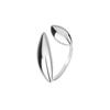 Tendencia europea y americana retro S925 plata esterlina plata lisa anillo viento frío irregular liso versión ancha anillo abierto