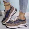 Zapatos Casuales Versátiles de Mujer de Talla Grande Transfronterizos 2024 Nuevos de Primavera y Otoño Transfronterizos Planos Moda para Mujer Zapatos con Cordones para Mujer Venta al por Mayor