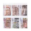 Mo Mo Papel Kraft Branco Material Oco Papel-Paisagem Natural Série de Livros 21 Folhas 6 Estilos Decoração de Caderno Colagem
