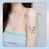 Asas de Coelho Branco Coloridas Fofas Protetores de Braço Tatuagem Adesivos Nicho High-End Coelho Tatuagens Adesivas à Prova d'Água de Longa Duração