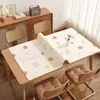 Toalha de mesa de PVC fresca e simples, à prova de óleo, à prova d'água, fácil de limpar, resistente ao calor, tapete de proteção de mesa, toque de luxo leve e de alta qualidade, toalha de mesa para mesa de centro