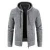 Comercio exterior transfronterizo Sudadera con capucha para hombre abrigo engrosado forro polar suéter holgado suéter casual para hombre cárdigan para hombre