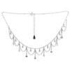 Super Hada Elegante Borla Colgante de Cristal Cadena de Clavícula Ultrafina Ultrafina Fina Accesorios Vestido de Noche Collar Cadena de Clavícula