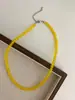 ¡Gigante blanco! Collar de Calcedonia Azul Frío Vintage con Cuentas para Mujer Nuevo Chino de Nicho Piedra Natural Cuentas Redondas Cadena para Clavícula Moderno