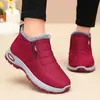 Zapatos de Algodón para Mujer 2025 Invierno Transfronterizos Hechos a Medida Zapatos para Mamá Cálidos Zapatos para Ancianos Sin Cordones Botas de Algodón Engrosadas con Forro de Felpa