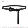 Cinturón de piel auténtica para mujer, estilo coreano, sencillo, decorativo, para vestido, suéter, abrigo, con nudo, fino.