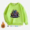 Moletom Jaqueta Infantil Estampado Amigos Arco-Íris Azul Outono Inverno Veludo Espessado Gola Redonda Manga Longa