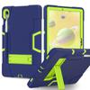 Nueva Funda Plana de Silicona de Contraste Samsung Tab S9 X710 S9Plus Anticaída con Soporte de PC Protector