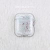 Adequado para AirPods 2 Capa Protetora Colorida de Coração com Areia Movediça Líquida Capa Protetora de PC com Glitter para Fones de Ouvido Apple Anti-Queda
