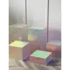 Vitrina Transparente con Patrón de Piedra, Caja de Acrílico, Estante de Exhibición Colorido con Patrón de Ondas de Agua, Estante de Almacenamiento, Procesamiento de Acrílico
