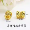 Contas Tubulares Estilo Lingyin Contas Tubulares Esmaltadas Ouro Antigo Flor de Lótus Corda Trançada Artesanal DIY Acessórios Culturais e Criativos