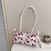 Nueva colección de verano 2026 para mujer: bolsa de compras de gran capacidad, bolso de hombro, estampado de cerezas, bolso tote moderno y minimalista, bolso de mano