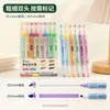 Plumón fluorescente de doble punta que cambia de color para estudiantes, marcador resaltador colorido, marcador de alta apariencia para journaling y toma de notas