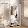 Arara de chão cabideiro de quarto cabideiro de dormitório pequeno uso doméstico suporte de armazenamento de cabeceira varal de roupas arara de roupas para pendurar