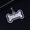 Etiquetas de perro de acero inoxidable al por mayor transfronterizas tarjetas de identificación para mascotas en blanco metal brillante para grabar colgante metálico grabado privado