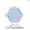 Poppy DIY Molde de Caixa de Armazenamento de Prato de Resina com Cristais Prato Hexagonal Caixa de Armazenamento Hexagonal Molde de Silicone