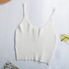 Bai Fen Zhi Yi Amazon Verano Estilo Europeo y Americano Top Corto Sexy Color Sólido Camisola Chica Caliente