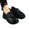 Mocassins versáteis de sola macia para mulheres, novidade outono 2026 estilo britânico slip-on sapatos de couro, sapatos de sola grossa plataforma antiderrapante