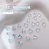 Decoración de uñas con diamantes, destellos de queso, sal marina, fondo puntiagudo, mariposa, corazón cuadrado grueso, corazón torcido, decoraciones para uñas al por mayor