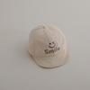 Gorra para Niños de Secado Rápido Bordada con Smiley Smile Primavera y Verano Delgada para Bebé Linda Gorra para Niños y Niñas