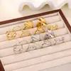 Anillo de Corazón con Moño Hueco de Moda, Chapado en Oro Real de 18K, Anillo de Acero Inoxidable, Joyería de Mano a Juego para Parejas