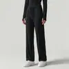 Pantalones de Yoga de Pierna Ancha para Mujer Otoño Invierno Cintura Alta Control de Abdomen Pantalones de Running Fitness Pierna Recta Suelta Caída Casual Deportivos Largos