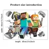 Adesivos de Parede Autoadesivos de Minecraft Transfronteiriços Adesivos Criativos de Pixel para Quarto de Crianças e Decalques de Parede para Sala de Estar