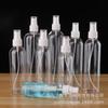 Venta al por mayor, botella rociadora transparente de plástico PET de 100 ml, 200 ml, 300 ml y 500 ml, regadera con alcohol.