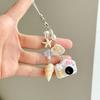 Accesorios Lindos de Niña con Temática Oceánica Colgante de Concha Natural Llavero Colgante para Bolso Estilo Ins Colgante de Estrella de Mar Cadena para Teléfono
