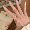 Anillo Rosa Sakura Brillante para Mujer, Diseño de Nicho, Lujo Ligero, Sensación de Alta Gama, Anillo para Dedo Índice, Estilo Dulce de Verano, Anillo de Cola Apilable para Mujer