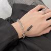 Pulsera de doble capa con costuras de diamantes de imitación para mujer, de nicho dulce y cool, exquisita y versátil, accesorios de moda de estilo frío