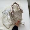 Bolso de Mano Sencillo y Elegante para Mujer 2024 Nueva Moda Estampado de un Solo Hombro Diseño de Nicho Cruzado Bolso Cubo Versátil