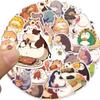 50 pegatinas de animales gordos de dibujos animados dieta lindas pegatinas DIY equipaje taza monopatín pegatinas de refrigerador impermeables