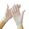 Guantes de encaje blancos y negros para novia, vestido de malla con lazo para mujer transfronterizo, guantes de alta elasticidad para boda, actuación y etiqueta