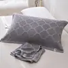 Toallas de Almohada de Algodón Puro Estilo Antiguo, un Par, Anti-Aceite, Toallas de Almohada de Algodón de Alta Calidad, Universales para Todas las Estaciones, Almohadillas Antideslizantes para Almohadas