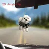 Nueva Camisa Cuadros Linda Colgante de Cachorro Transfronteriza Acrílico Plano Decoración de Espejo Retrovisor del Coche Regalo de Vacaciones