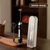 Espumador de Café Eléctrico con Tapa, Batidor de Leche Doméstico Recargable, Espumador de Leche con Tapa, Espumador de Leche de Mano