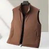 Chaleco de plumón para hombre Otoño e Invierno Plumón de ganso blanco Cálido Cuello alto Cierre de cremallera Versión juvenil de alta gama Casual Sin mangas Tendencia