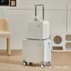 Mala Pequena para Viagem Feminina 18 polegadas Pequena Leve para Aeronave com Embarque Ultra Leve Mala de Rodinhas com Código Porta-Copos Estojo de Viagem