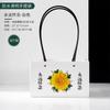 Bolsa de Mão Impermeável Qingming Pacote Crisântemo Sacola de Presente para Sacrifício Suprimentos para Floricultura Papel Kraft Dobrável Espessado Sacola de Material DIY